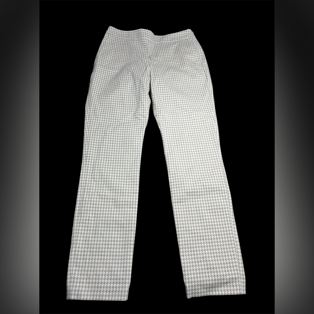 Sézane Beige and White Houndstooth Cropped Pants Size 38 (6)
